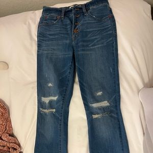 Madewell cropped flare jeans